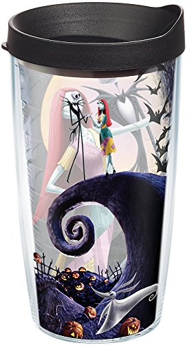 Tervis 1167040 Disney pesadilla antes de Navidad vaso con tapa, negro