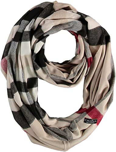 FRAAS Cashmink Loop Schal 75 x 70 cm - Weicher als Kaschmir - Made in Germany - Karierter Schlauch-Schal für Damen