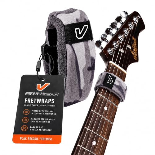 Gruv Gear FretWraps « String Muter », Accessoire pour étouffer les cordes M Camo Gray/White
