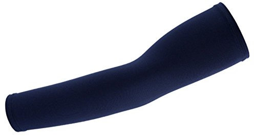 CHIC-CHIC 1Pair Sports Arm Sleeves Sun UV Protector Elastic Stretch Arm Compression Sleeves for Basketball, Football, Running, Golf, Cycling, Fishing, Driving, Camping (Navy Blue)