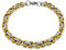Soul-Cats Armband Edelstahl Königskette Panzerkette Armkette, Farbe: Silber-Gold, Stärke: 6 mm