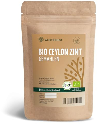 Bio Ceylon Zimt gemahlen (1kg) mit wenig Cumarin in premium Qualität | 100% ECHTES Bio Ceylon Zimt Pulver