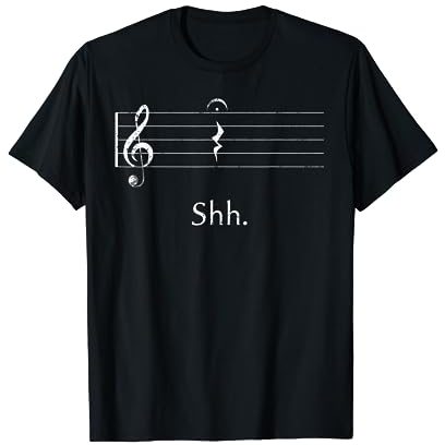 Funny Musik Shirt Shh Quarter Rest und Fermate T-Shirt T-Shirt
