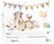 Olgs 12x Einladungskarten für Mädchen zum Kindergeburtstag, Boho Reh, Geburtstagseinladungen, Einladung zur Geburtstagsfeier zum ausfüllen + Umschläge, Kinderparty, Babyparty