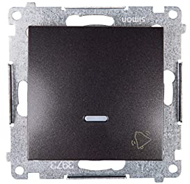 Kontakt-Simon DD1L.01/48 Elektrischer Schalter Pushbutton Switch anthrazit - Zubehör Elektromesser (Pushbutton Switch, anthrazit, Kunststoff, IP20, IP44, 250 V, 10 A)
