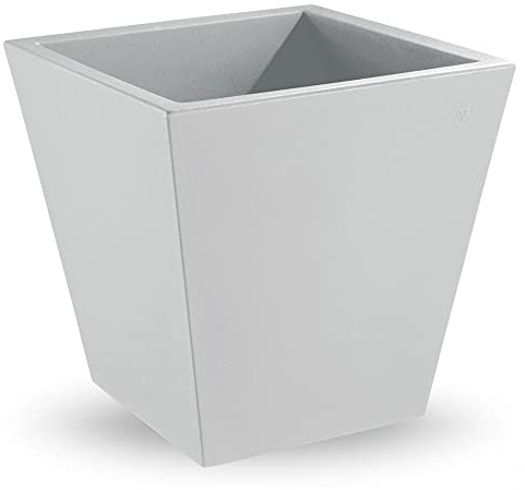 Vaso quadrato in resina Cosmos 50 cm.