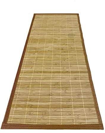 The Secret Home - Alfombra Bambú - 67x250cm - Antideslizante y Resistente - Decoración del Hogar - Ideal para Salón, Comedor o Recibidor - Color Natural