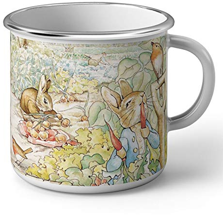 Fabulous Mug en Métal Emaillé Petter Rabbit Pierre Lapin Jardin Illustration Enfant Beatrice Potter