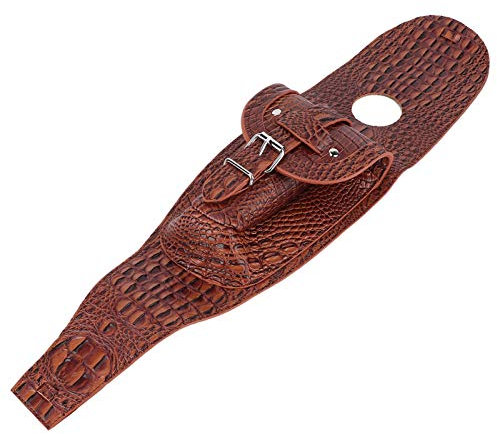 Motorrad-Tankrucksäcke, Motorrad-PU-Leder-Benzintankabdeckung Panel Pad Lätzchen-Satteltasche Schneemobil-Aufbewahrungstasche mit Tasche Motorradzubehör(Braunes Krokodil)