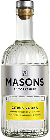Masons Citrus Yorkshire Vodka | 70cl | 40% ABV | Vapour-Infused with Real Pink Grapefruit & Lemon | Crisp, Bright, Bitter-Sweet | Premium Award-Winning British Craft Vodka