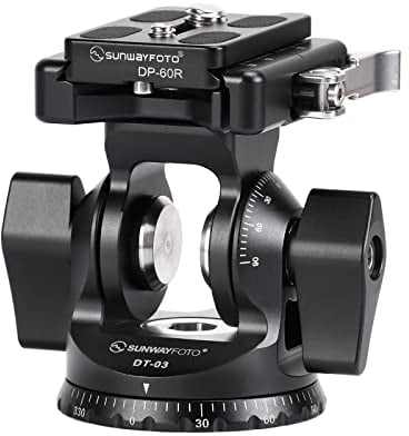 SUNWAYFOTO DT-03 - Testa inclinabile per monopiede e treppiede, capacità di carico 15 kg