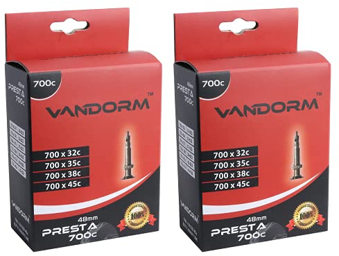 Vandorm 2 PACK 700c x 32c - 45c Hybrid Bike Butyl Presta Inner Tubes Parts