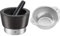 Zwilling Spices Mörser mit Stößel, Ø 11 cm, Granit, Schwarz & Sieb, Edelstahl, 16 cm