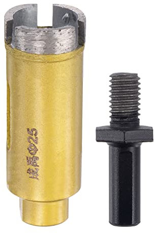 sourcing map Sintered Diamond Core Drill Bits 25mm Hole Saws with M10 Arbor Adapter for Masonry Porcelain Tile Marble Concrete Stone Brick