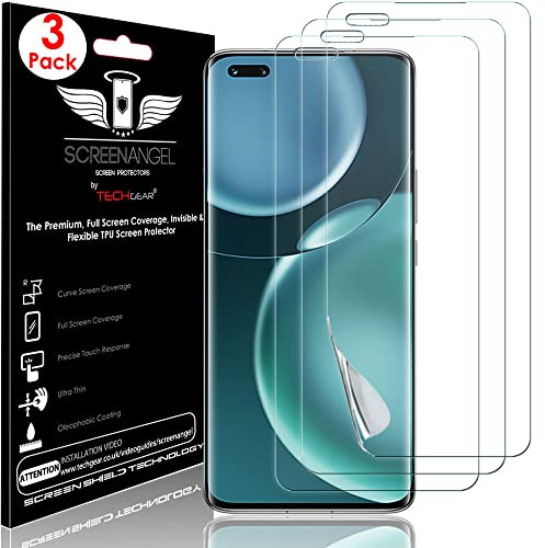 TECHGEAR [3 Pack Screen Protector fits Honor Magic 4 Pro 5G [Screen Angel Edition] [Case Friendly] [Bubble Free] [FULL Screen Coverage] HD Clear Flexible TPU Film