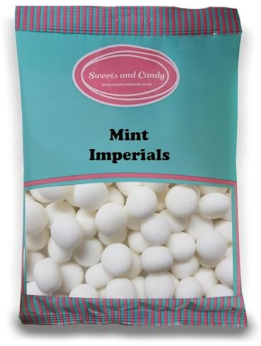 Sweets and Candy® Mint Imperials 1Kg - Traditional Hard Candy Balls with Peppermint Flavour - Crunchy Texture - Great Wedding Favours - Bulk 1 Kilo Bag - Retro Pick and Mix Share Size Bags