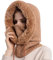 JFAN Cagoule Femme Hiver avec Doublure Molleton éPais Chaud Bonnet Femme Hiver Chaud éCharpe pour l'hiver Cyclisme Ski Bonnet Cache Cou Femme,Kaki Taille Unique