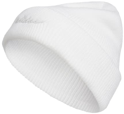 adidas Damen Beanie-Mütze mit Manschette, Weiß/Transparentes Grau, EinheitsgröÃŸe