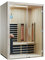 Infraworld Infrarotkabine TrioSol Glas 145 VG Tanne ABC-Strahler/Salzverdampfer 145x112 cm