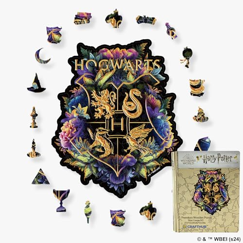 CRAFTHUB Harry Potter Wooden Jigsaw Puzzles for Adults – Fine Oddities Theme – A3 Size with 201 Unique Pieces – Official Licensing Partner – 27cm x 33cm