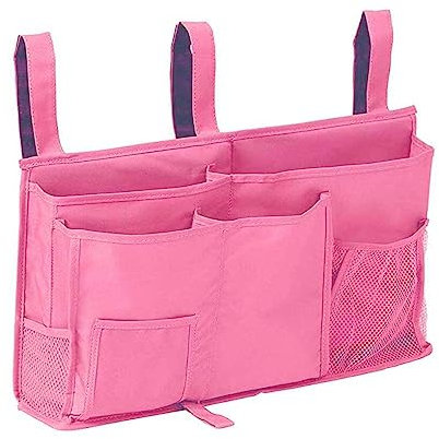 kawehiop Hanging Bags Bedside Students Pockets Multi-Purpose Package Storage Baby Organizer For Dorm Bunk Holder Multi-function, Pink
