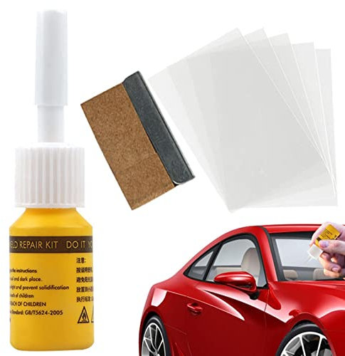 Kit Reparación de Parabrisas, Kit De Reparación De Vidrio Gritado, Líquido Reparación De Vidrio, Kit De Reparación De Vidrio Automático Para Craquelados, Bulls-Eye