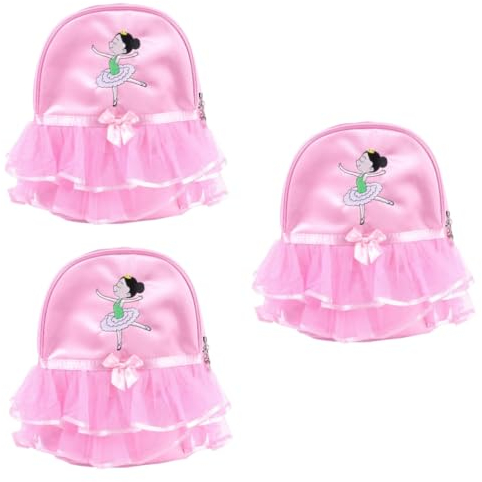 PACKOVE 3St Rucksack Ballett Tasche mit Tutu Ballett Tasche mit Schultergurt Turnbeutel verstellbare Schultergurte Kinder rücksacke Tanztaschen für Mädchen Ballett-Tanztasche Mode