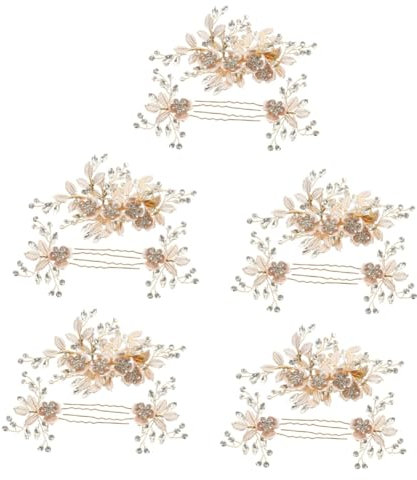 MAGICLULU 5 Set set copricapo da sposa fermaglio per da damigella d'onore accessori per da sposa molletta copricapo nuziale fermaglio per della sposa nozze tornante
