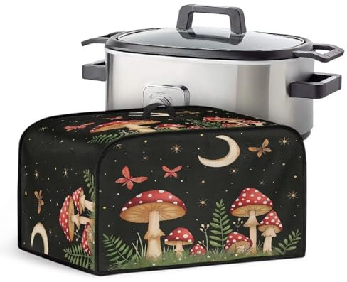 Uorisanigo Housse pour mijoteuse de 6/7/8 pintes en forme de champignon pour garder les appareils de cuisine propres pour couvercles de casseroles ovales