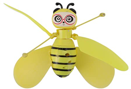 Emoshayoga Fliegende Puppen, Niedliche und Intelligente Induktions-Bienenform, Praktisches Induktionsspielzeug, ABS-Material mit Lichtern für Zuhause für Anfänger