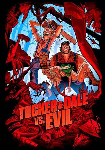 Poster Tucker and Dale vs Evil 5,107.9 cm, A5, Wandkunst, Heimdekoration, Filmposter, Leinwand, Film, Kino, Retro, Vintage, Kult, klassisch, Nostargic, Saga, moderner Nachdruck, wir drucken jedes