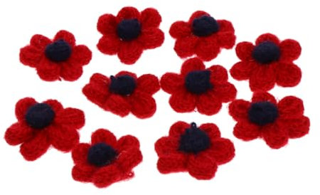 KONTONTY 10Pcs Accessori Fai Da Te Fai Da Te Decorazione Della Forcella Lana Di Lavoro A Maglia Fiore Di Lana Fatti A Mano Fiore Fai Da Te Spilla Fiore Cucito Fai Da Te Fiore Fai Da Te