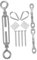 CIYODO Accessori per funi metalliche Accessori per impianti di illuminazione Accessori per impianti di ancoraggio tenditori a fune tenditore a fune regolabile tendifilo Silver