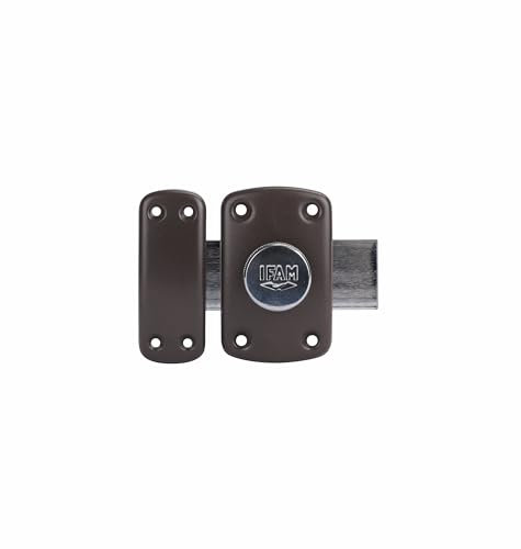 Ifam 25363 B6/50 Lock with Button and Key, Brown