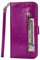 Handyhülle für Xiaomi Redmi Note 13 4G Hülle Glitzer Strass Reißverschluss Leder Tasche Flipcase Cover Silikon Schutzhülle Handytasche Ständer Ständer Klapphülle Schale Bumper Magnet Clip lila
