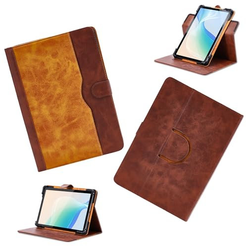Funda para Ulefone Armor Pad 8.0-Pulgadas Funda Tablet Case Rotación de 360 Grados Ángulos de visión múltiple PU Cuero Stand Folio Cover marrón