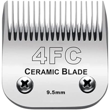 Lames amovibles en céramique pour tondeuse pour chien de compagnie, compatibles avec les tondeuses Moser 45-50/Heiniger/Andis, Oster A5, Wahl KM Series, taille 4FC, Longueur de coupe 9,5mm.