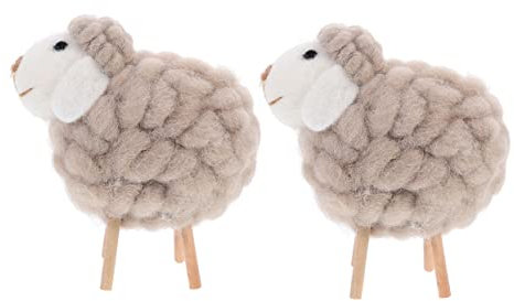 ORFOFE 2 Stück Filz Schaf Weihnachts Desktop Dekoration Charmante Tischornamente Für Festliche Stimmung Ideal Für Zuhause Und Büro Dekoideen