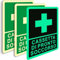 Ashoaza Auto-Luminosa per CASSETTA DI PRONTO SOCCORSO Cartello, Autoilluminata Cm 20 x 15, 3 Pezzi Adesivi Cassetta Pronto Soccorso in Vinile Autoadesivo Anti graffio Anti UV impermeabile
