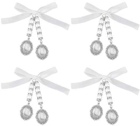 SUPERFINDINGS 4 Stück Hochzeitsstrauß Anhänger Hochzeit Bouquet Foto Charme 75mm Silber Gedenkfoto Anhänger Mit 8 ovalen Glas Cabochons Für Die Dekoration Der Brautparty Jubiläum Party Dekoration