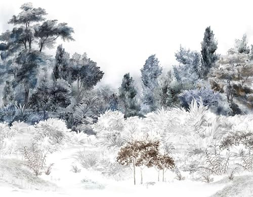 Papier Peint Panoramique Beige Noir Rétro Papier Peint Chambre Adulte Papier Peint Panoramique Enfant Papier Peint Salon Décoratif Papier Peint Intissé 300x240cm