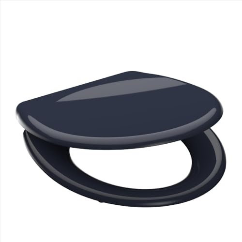 Toilettendeckel Absenkautomatik | Klobrille | WC-Sitz (Anthrazit)