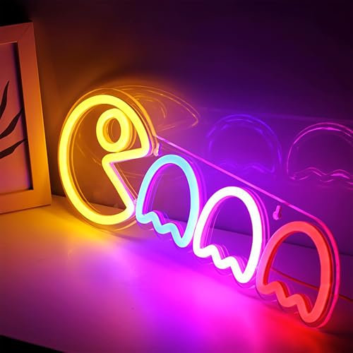 Deluisho Game LED Neon Light, LED Neon Light Gaming Signs, Dazzling Colourful Gaming Style Decorative Light, Suitable for Bars/Gaming Rooms/Trendy Game Shops, High Brightness and Waterproof, USB Plug
