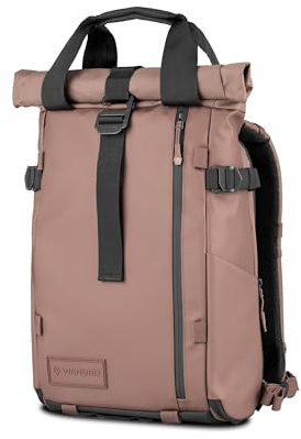 WANDRD PRVKE Backpack: Travel & Camera Bag for Creators, Zip, Pocket, or Rolltop Access – Bag Only or Bundle, Atacama Clay, 15L (Photography Bundle), Rolltop