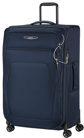Samsonite Spark SNG Eco - Softside Suitcase 79 cm Large - Trolley Suitcase with 4 Wheels, TSA Lock, Lightweight & Expandable - Blue (Midnight Blue)