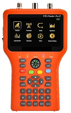 Ricevitore satellitare V8 Finder portatile DVB-S2/S2X H.264/H.265 Decoder HD for ricevitore di segnale TV digitale con display LCD Connettività versatile