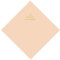 100 apricotfarbene Servietten mit Ihrem Namen in goldenen Lettern, ca. 33,5 x 33,5 cm, 3-lagig