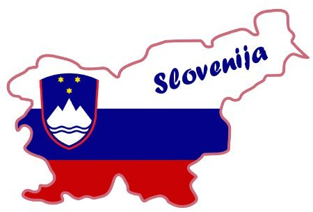 Auto Aufkleber, Car Sticker SLOVENIJA Slowenien, Slovenia. Konturgeschnitten. (ca. 11x9 cm)