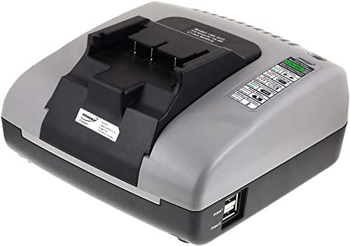 akku-net Akku-Ladegerät mit USB für Hitachi Akku-Schlagbohrschrauber DV 18DSDL, 14,4V-18V