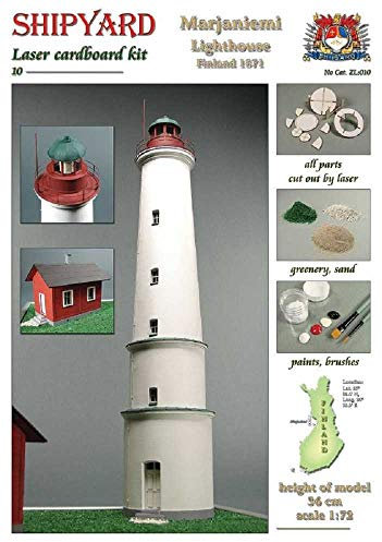 Leuchtturm Marjaniemi Laser Kartonbausatz